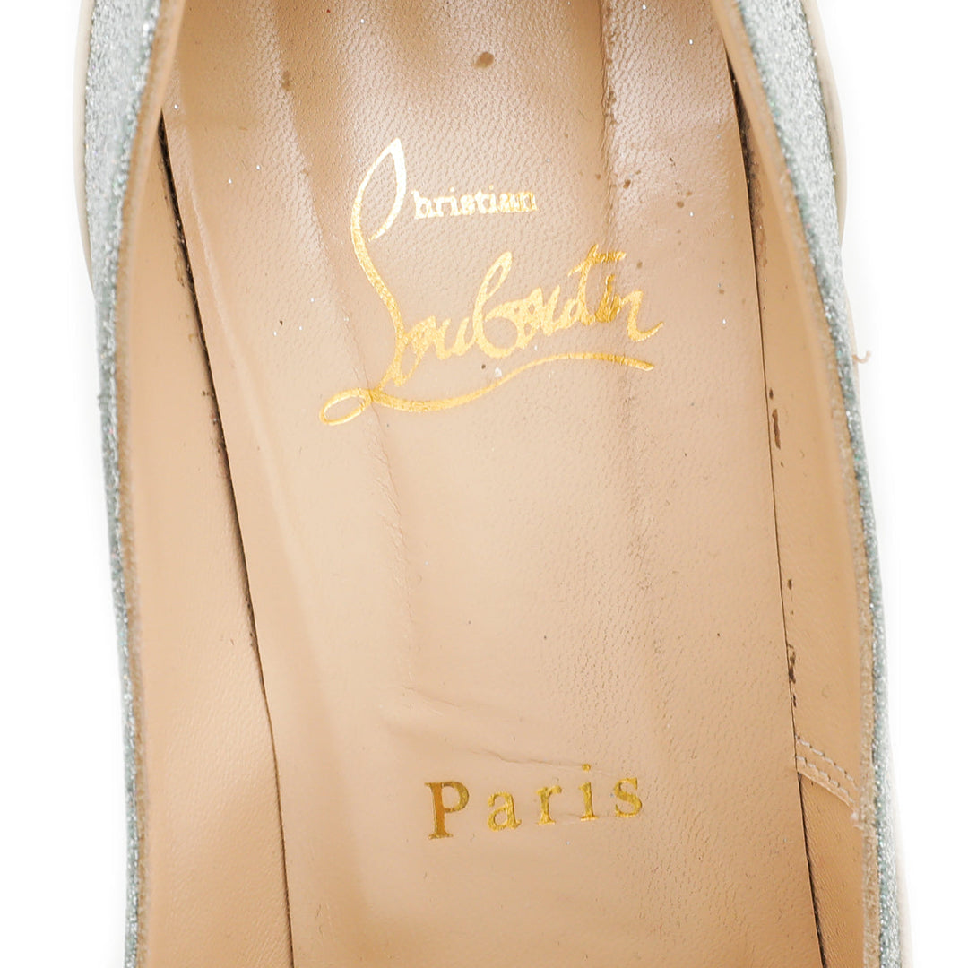 Christian Louboutin Beige Pigalle Glitter 38