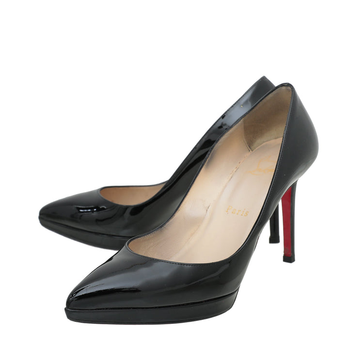 Christian Louboutin Black Pigalle Plato 100 Pumps 37.5