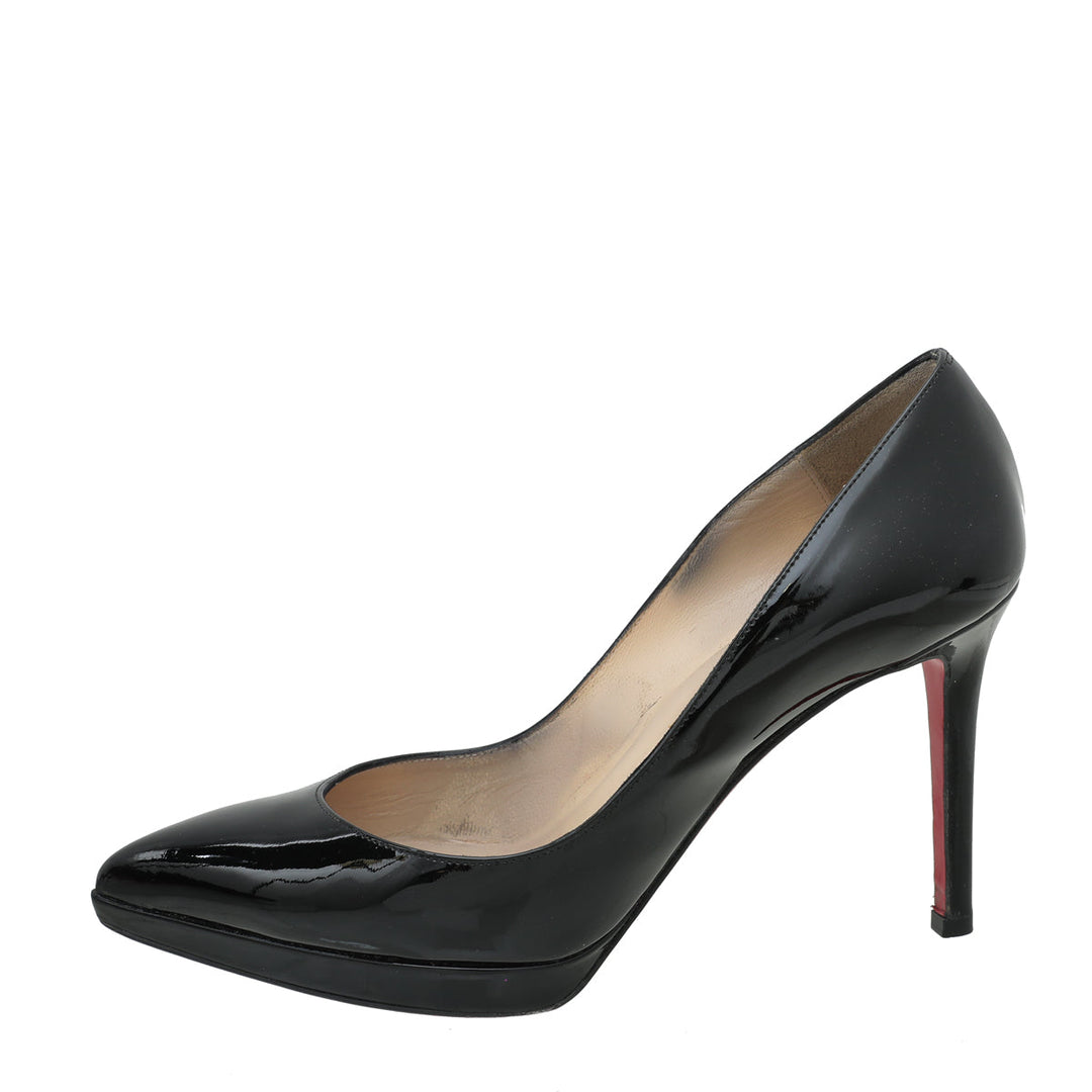 Christian Louboutin Black Pigalle Plato 100 Pumps 37.5
