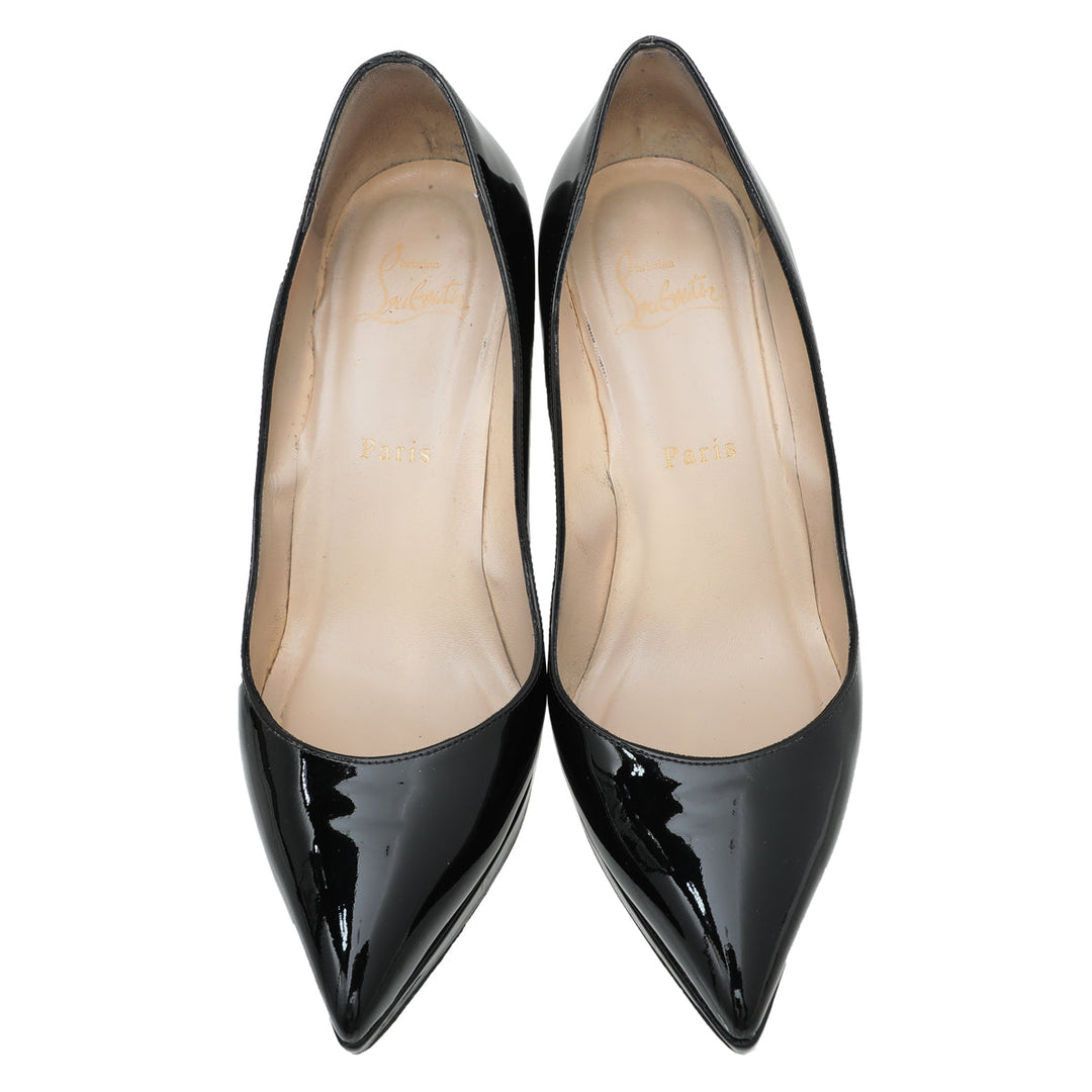 Christian Louboutin Black Pigalle Plato 100 Pumps 37.5