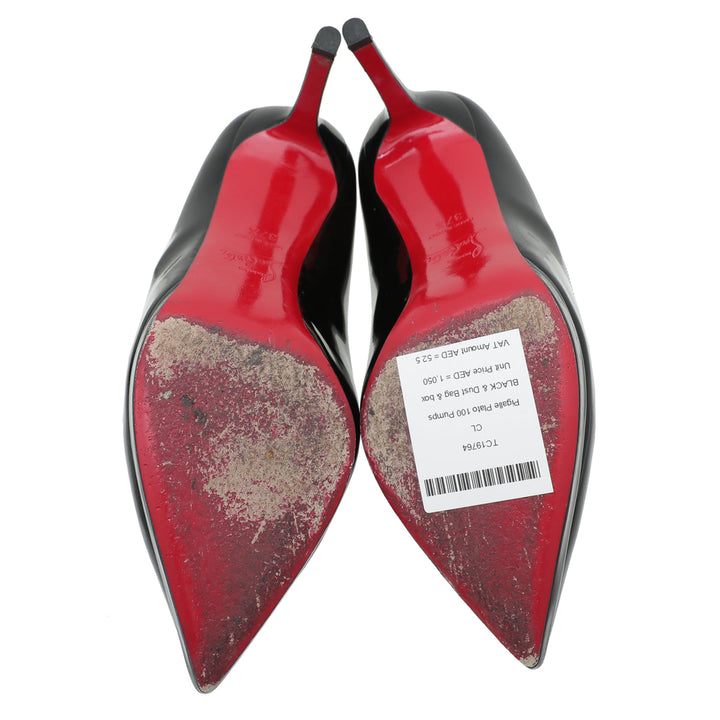 Christian Louboutin Black Pigalle Plato 100 Pumps 37.5