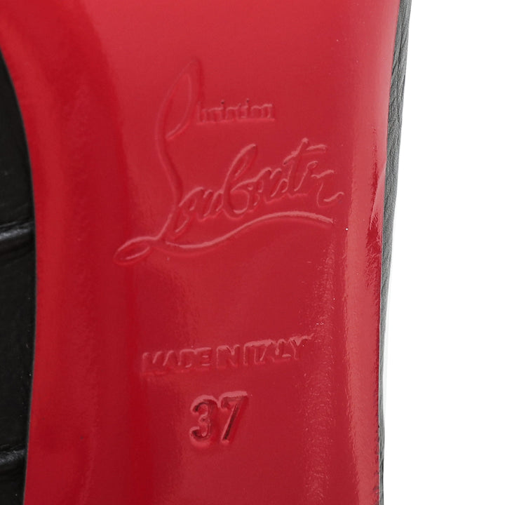 Christian Louboutin Black Pleated Knee High Boots 37