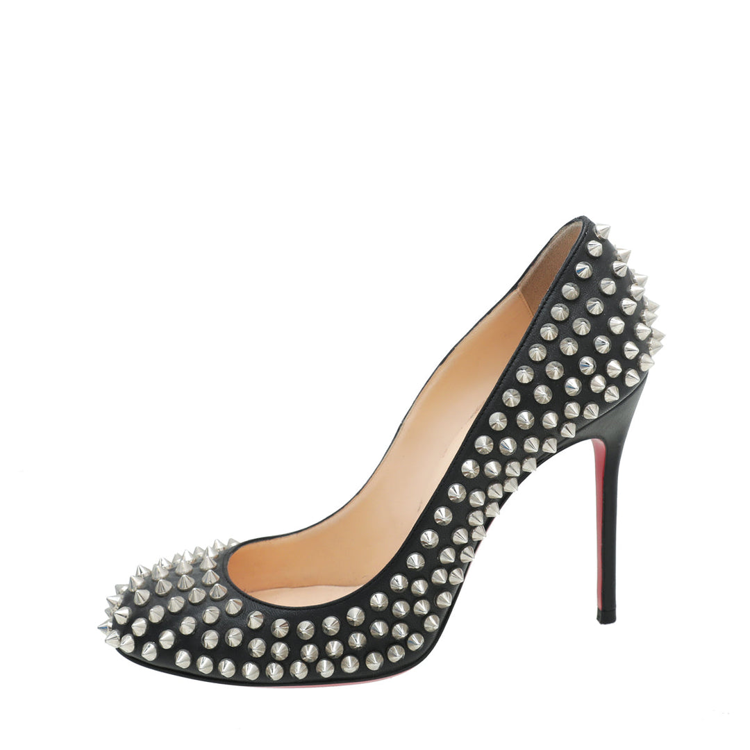 Christian Louboutin Black Spike 100 Pumps 36.5