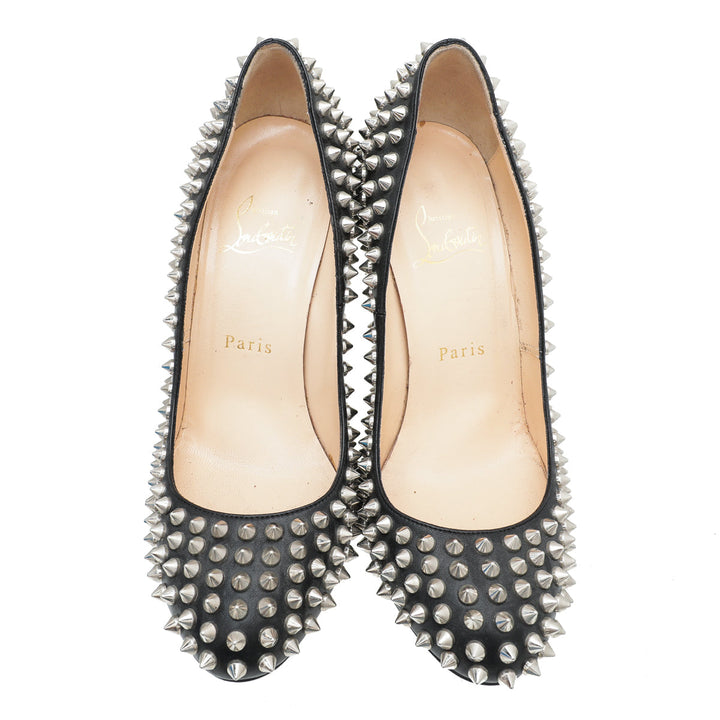 Christian Louboutin Black Spike 100 Pumps 36.5