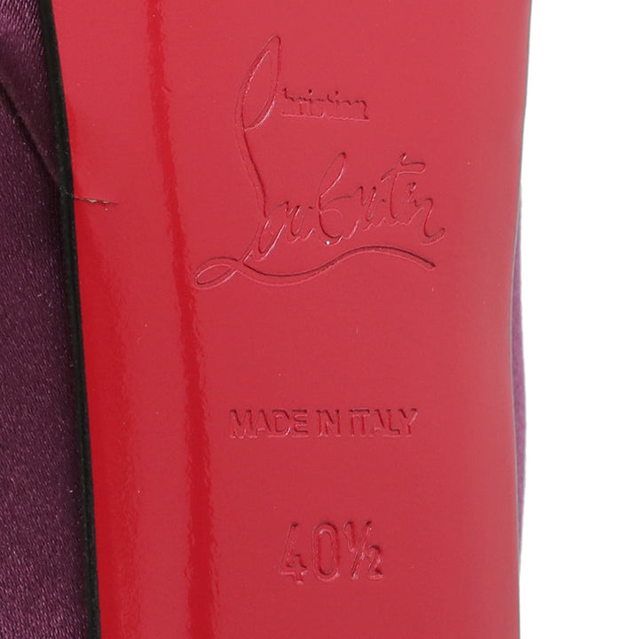 Christian Louboutin Violet Satin Madame Butterfly 150 Pumps 40.5