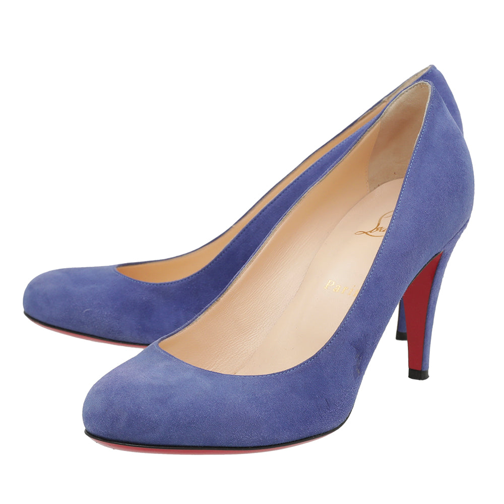 Christian Louboutin Blue Suede Simple Pump 40.5