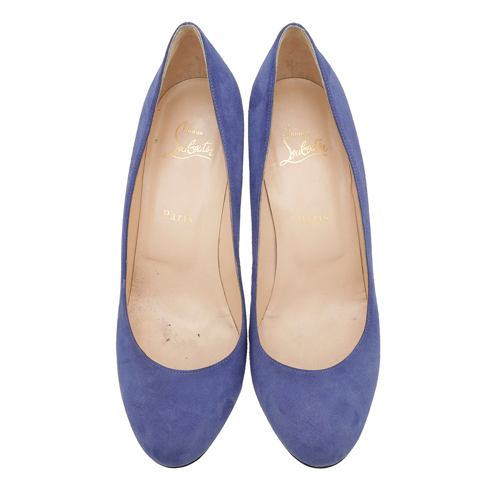 Christian Louboutin Blue Suede Simple Pump 40.5