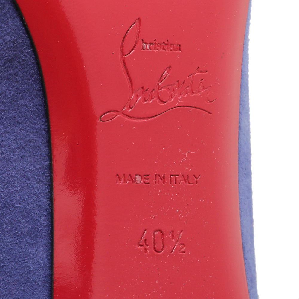 Christian Louboutin Blue Suede Simple Pump 40.5