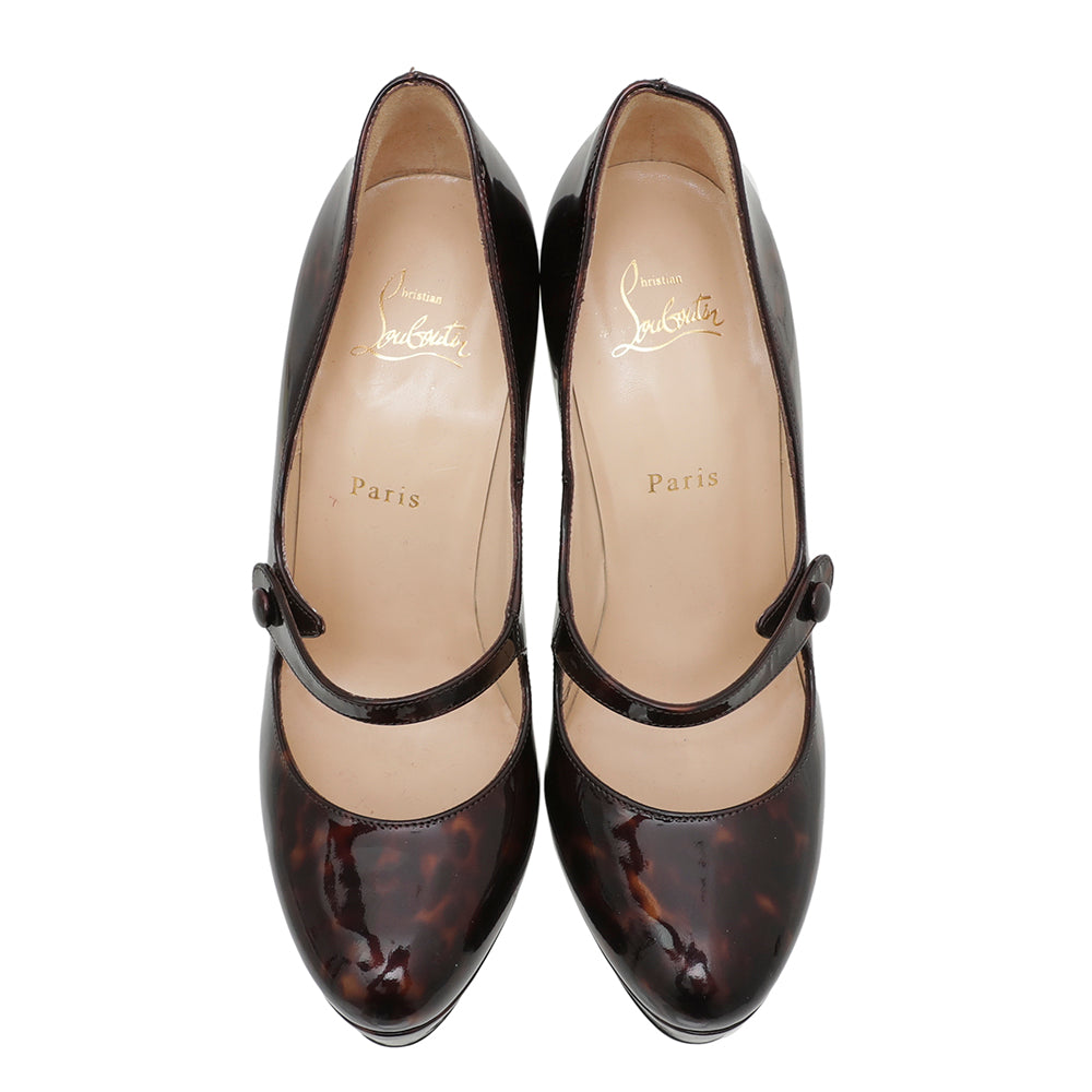 Christian Louboutin Tortoise Relika 140 Pumps 40