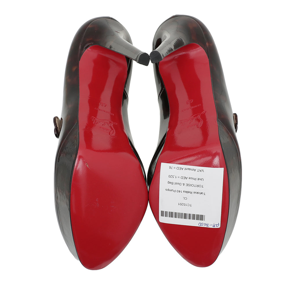 Christian Louboutin Tortoise Relika 140 Pumps 40