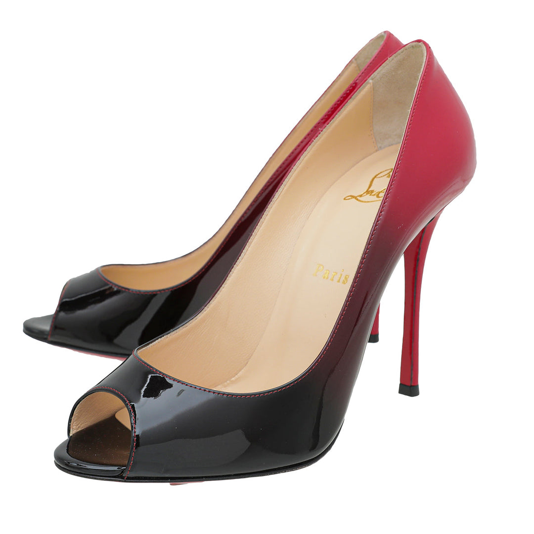 Christian Louboutin Two Tone Youtish Peep Toe Pump 39.5