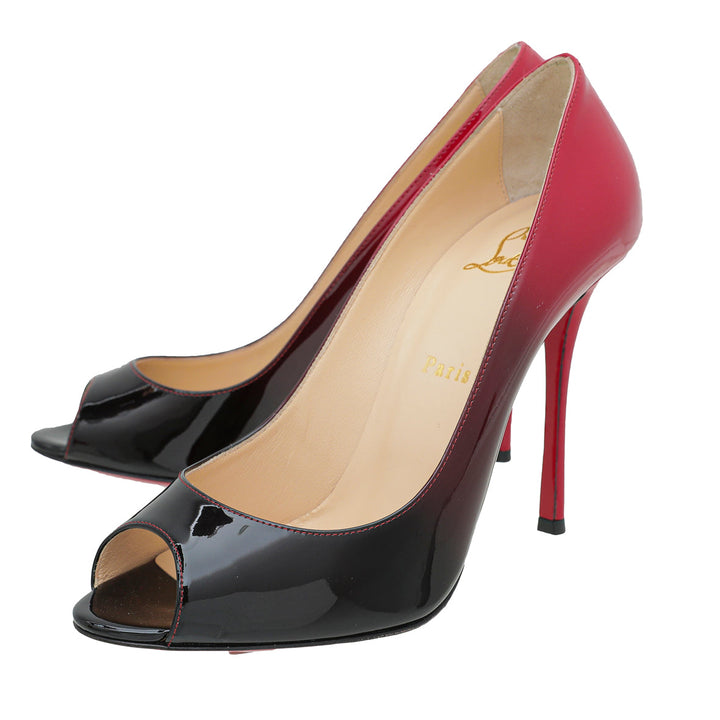 Christian Louboutin Two Tone Youtish Peep Toe Pump 39.5