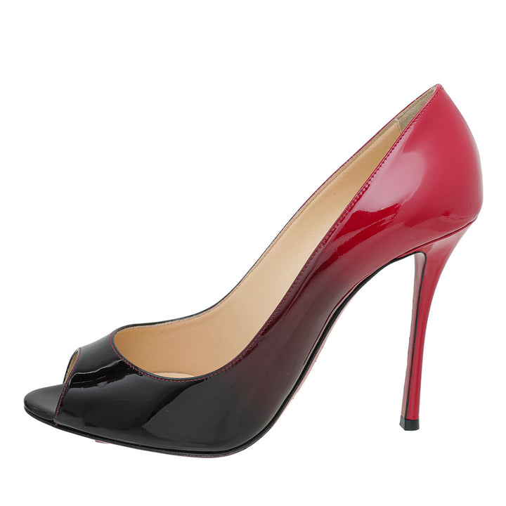 Christian Louboutin Two Tone Youtish Peep Toe Pump 39.5