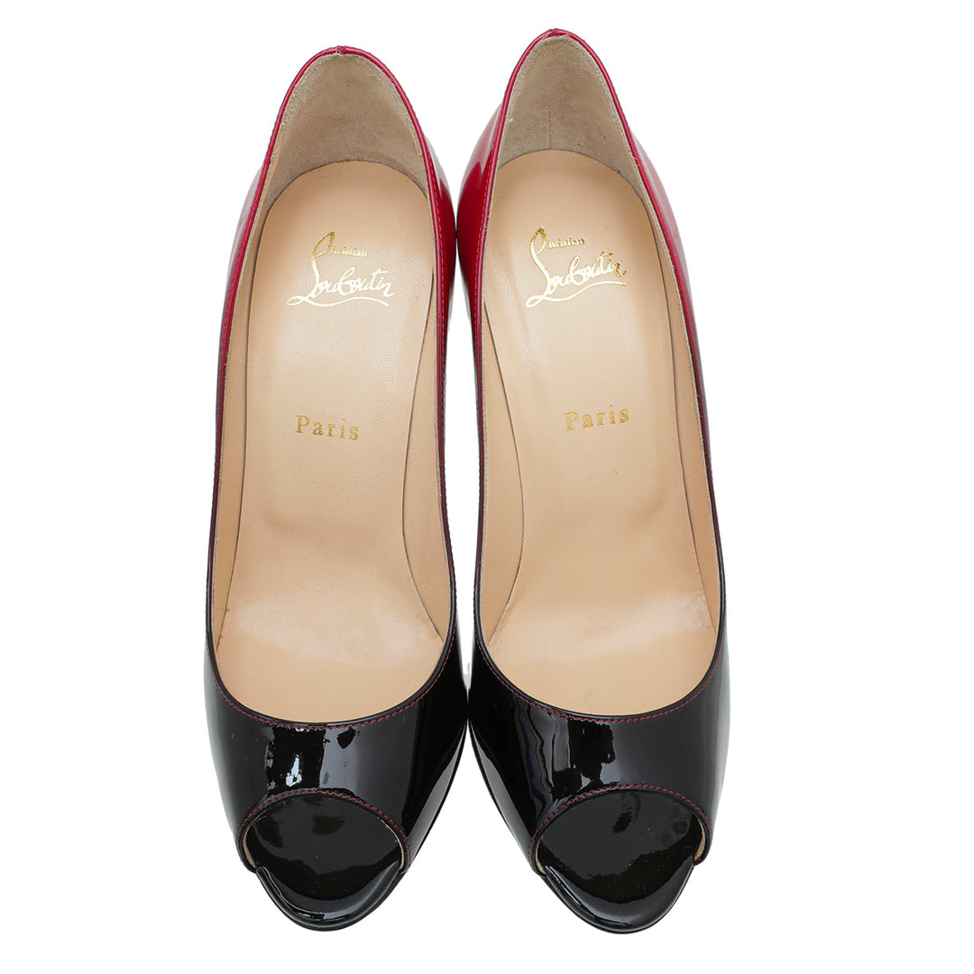 Christian Louboutin Two Tone Youtish Peep Toe Pump 39.5