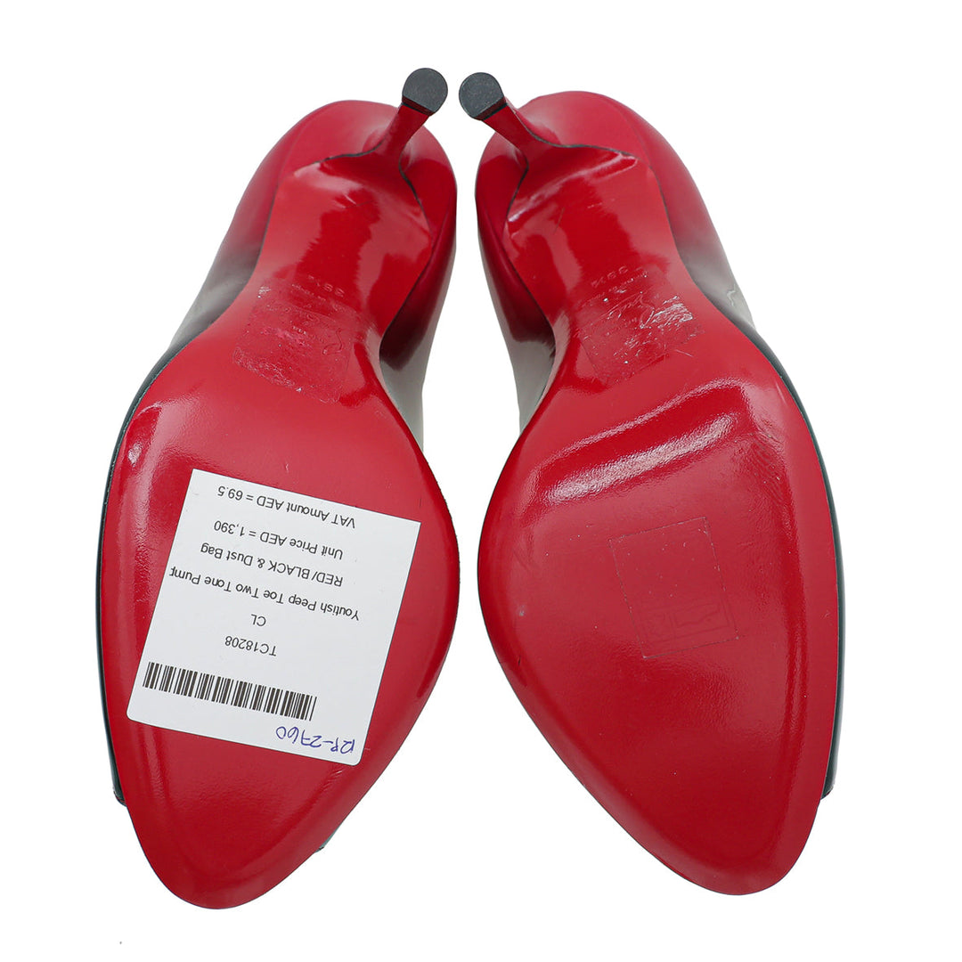 Christian Louboutin Two Tone Youtish Peep Toe Pump 39.5