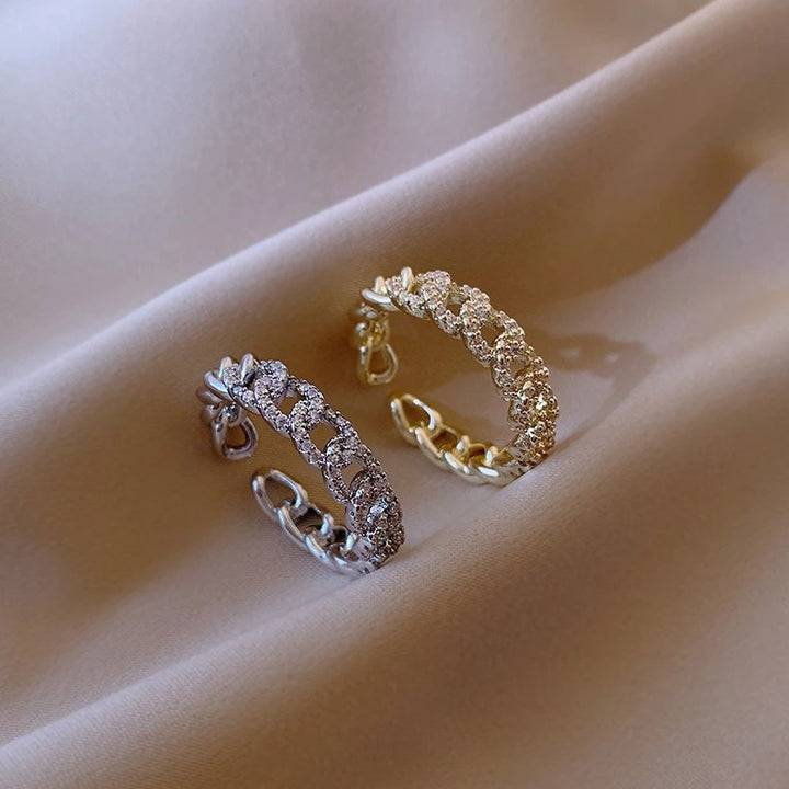 Crystal Elise Chain Link Ring