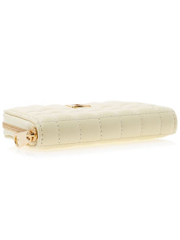 Burberry Quilted Leather Lola Zipper Card Wallet Yellow