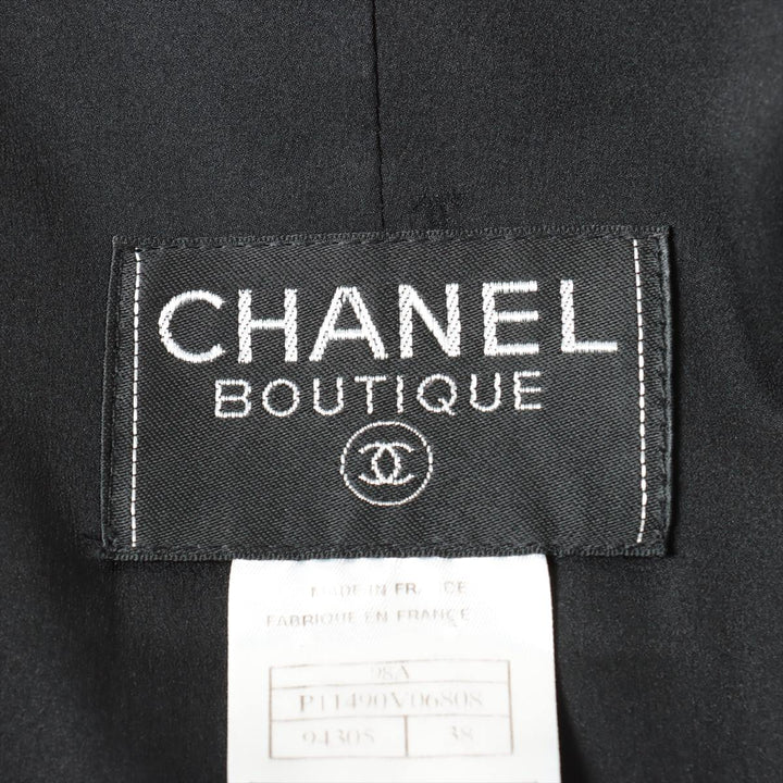 Top Quality Chanel Coconut Button 98A Wool Setup 38  Black P11490