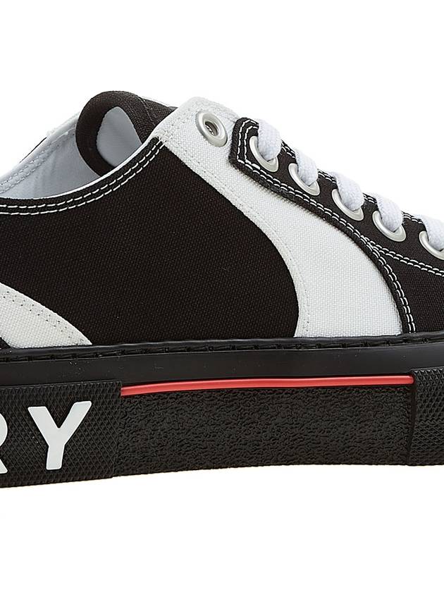 Burberry Color Block Logo Detail Low Top Sneakers Black