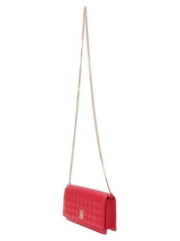 Burberry Lola Quilted Shoulder Bag Red