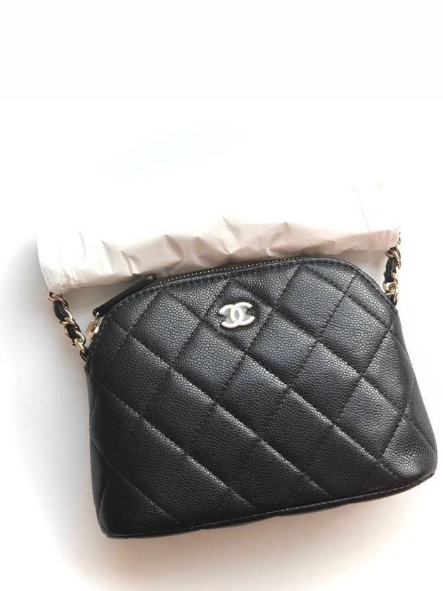 CC Logo Mini Pouch Cross Bag Black Chanel