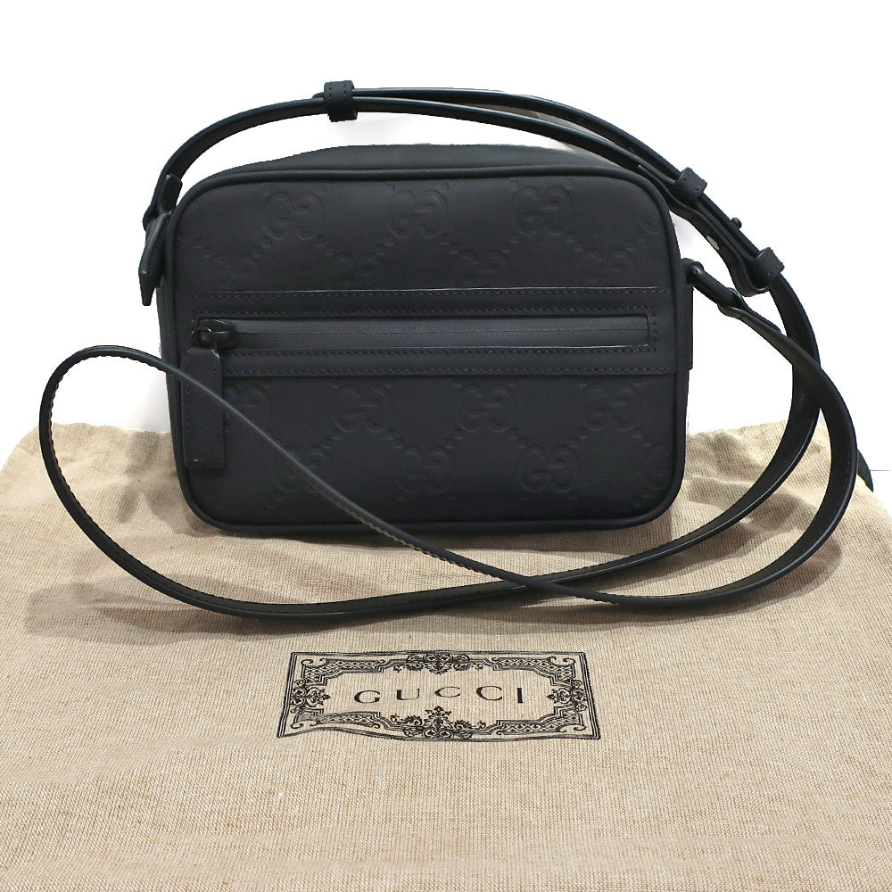 Gucci GG Laver Effect 771231 Black Crossbody