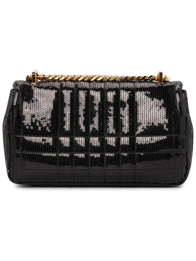 Burberry Lola Sequin Quilted Leather Small Shoulder Bag Black