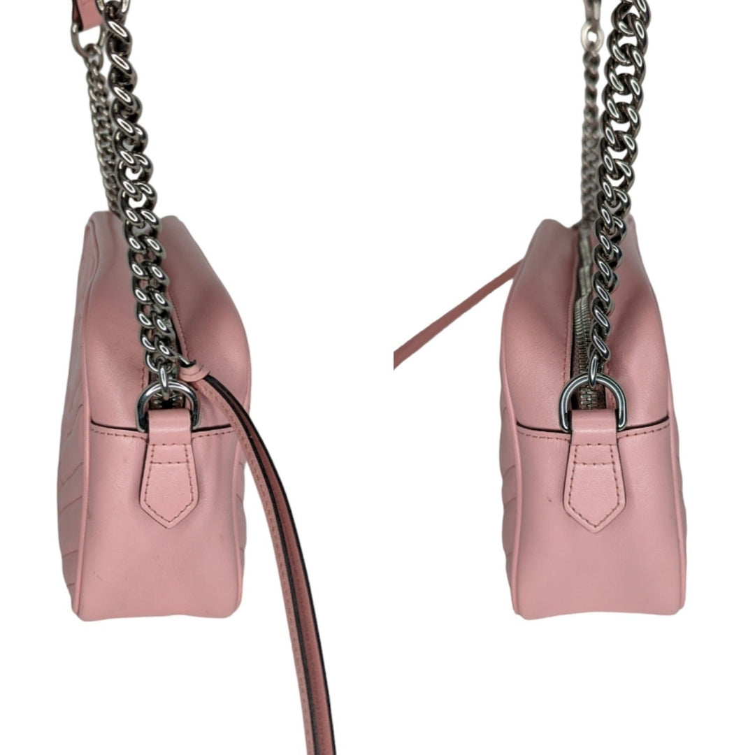 Gucci Pink Small GG Marmont Shoulder Bag