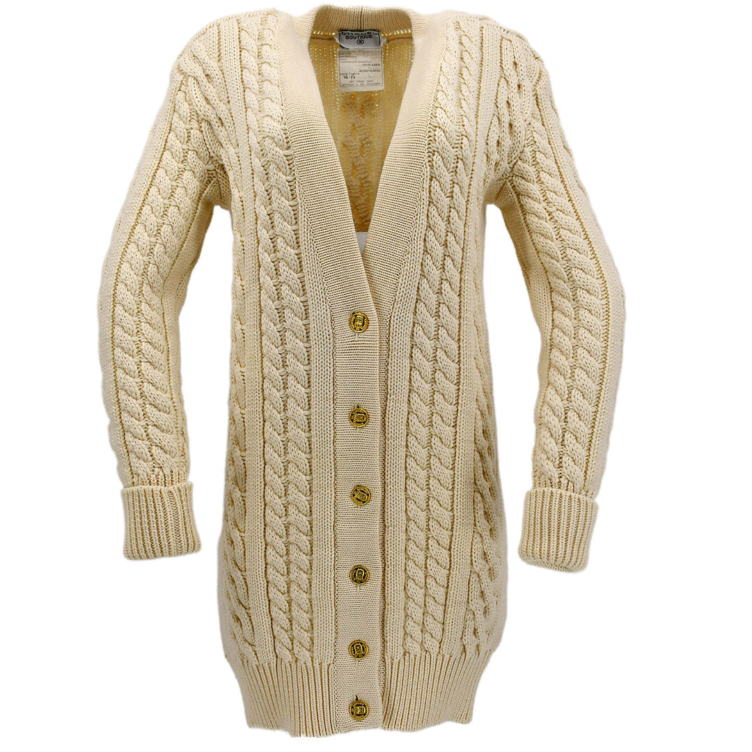 Top Quality Chanel cable-knit wool long cardigan #38