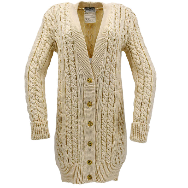 Top Quality Chanel cable-knit wool long cardigan #38