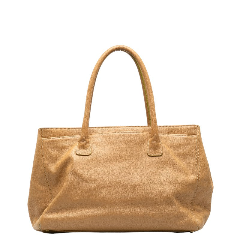 Top Quality Chanel Cocomark Executive Handbags Shoulder Bag 2WAY Beige Caviar