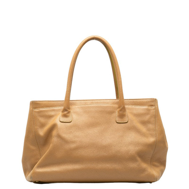 Top Quality Chanel Cocomark Executive Handbags Shoulder Bag 2WAY Beige Caviar