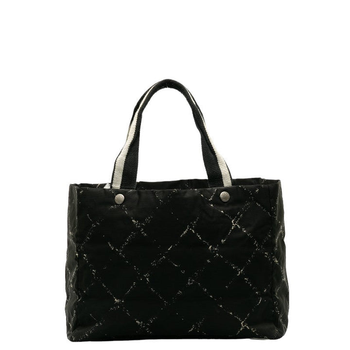 Top Quality Chanel Old Travel Line Tooth Tooth Bag Shoulder Bag Black Nylon Lady Chanel