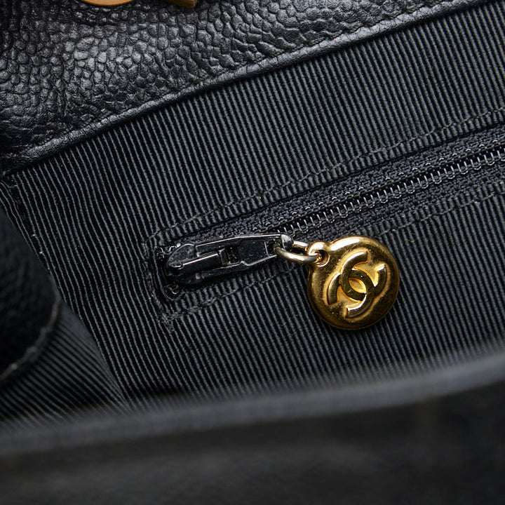 Top Quality Chanel Coca-Cola Handbags Black Gold Matt Caviar   Chanel
