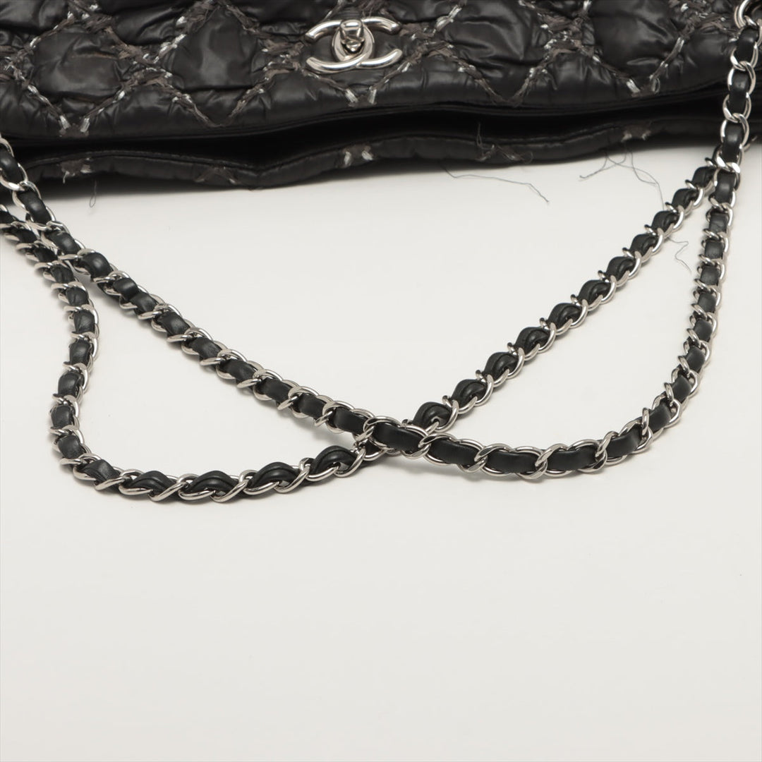 Top Quality Chanel Parivision Nylon Chain Shoulder Bag Black Silver Gold  14th