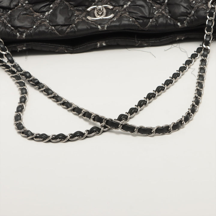 Top Quality Chanel Parivision Nylon Chain Shoulder Bag Black Silver Gold  14th