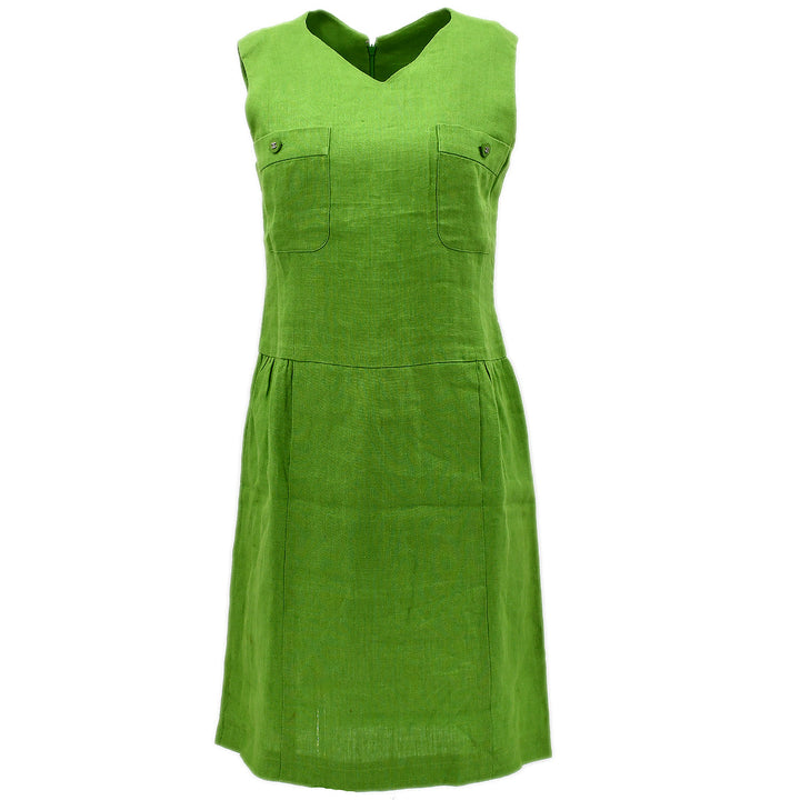 Top Quality Chanel Sleeveless Dress Green