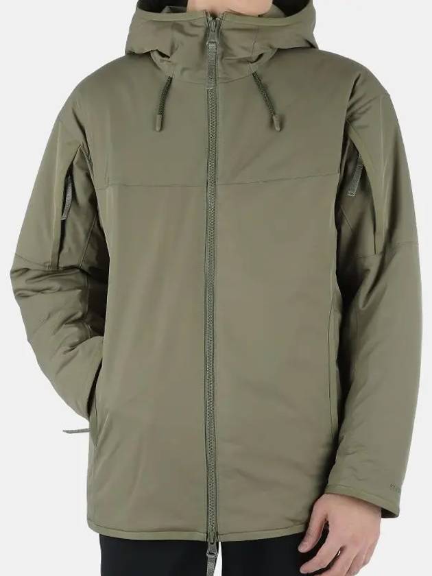 Burberry Men's Mesh Zip-Up Point Zip-Up Hoodie Khaki