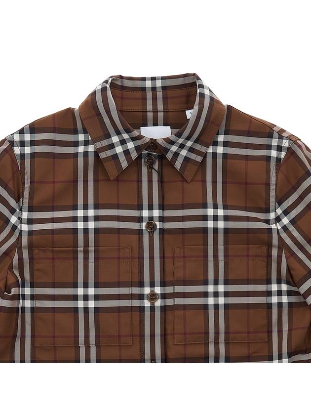 Burberry Vintage Check Cotton Long Sleeve Shirt Birch Brown
