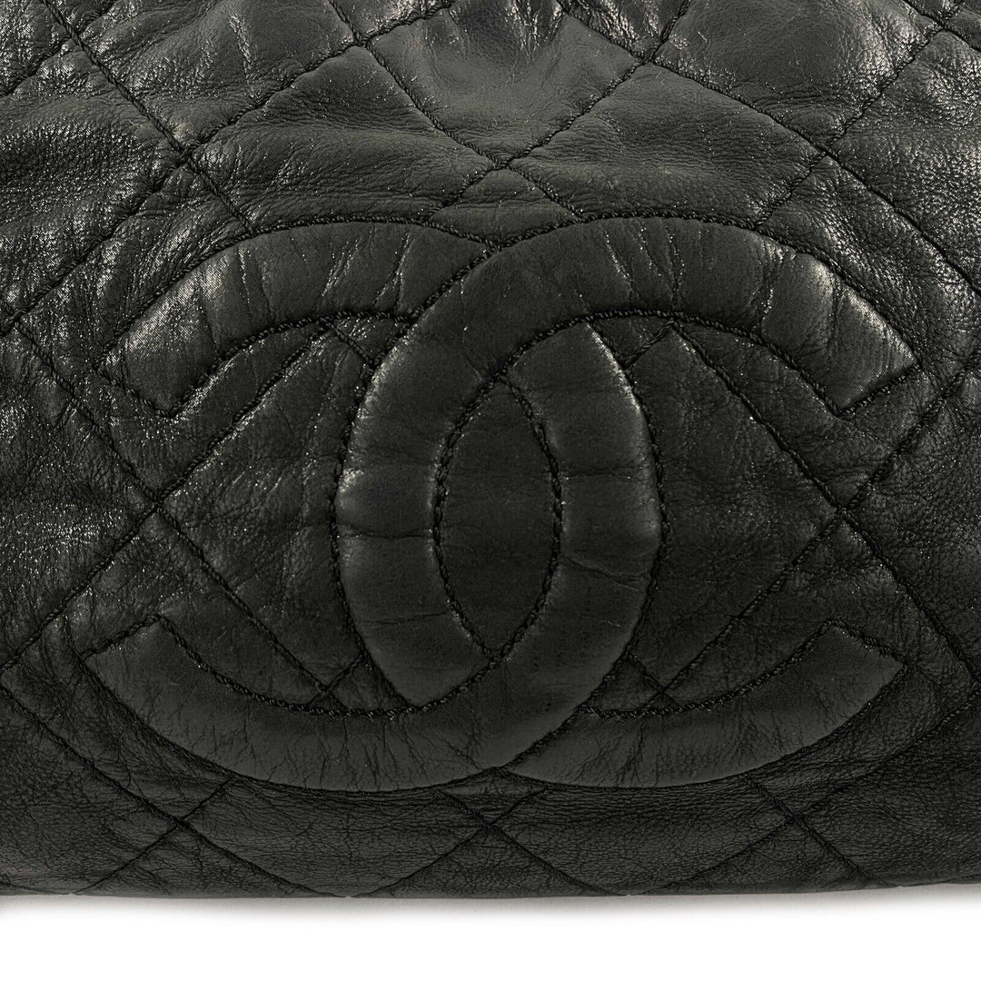 Chanel - Sea Hit CC Iridescent Calfskin Medium Black Shoulder Bag