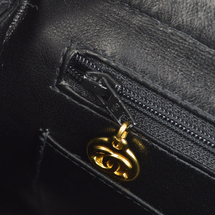 Top Quality Chanel Black Lambskin Classic Flap Backpack