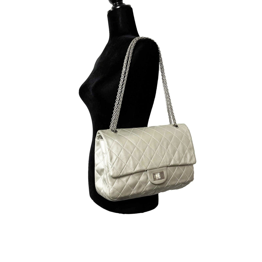 Chanel - Metallic Calfskin Quilted 2.55 Reissue 227 Double New - Shoulder Bag