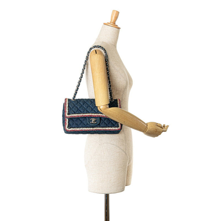 Top Quality Chanel Denim Matelasse Coco Mark Chain Shoulder Bag
