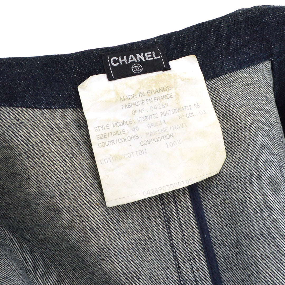 Top Quality Chanel Denim Dress Navy #40
