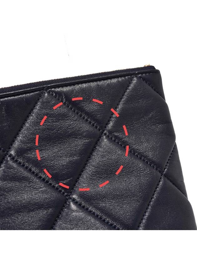 Women s Big Quilted Navy Clutch No 28 Chanel