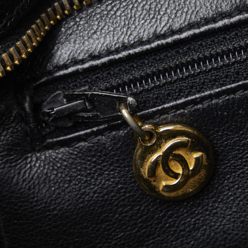 Top Quality Chanel   Cocomark Tooth Bag houlder Bag Black Caviar S  CHANEL