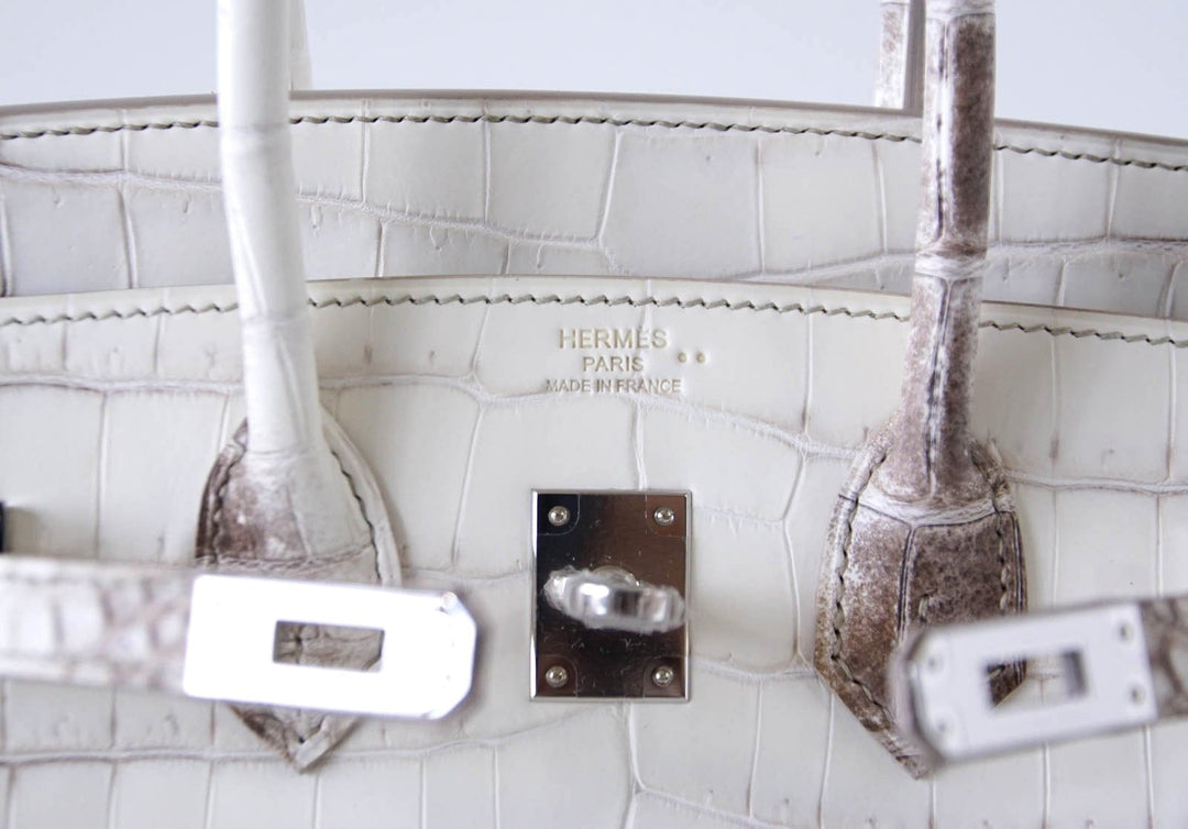 Top quality Hermes Birkin 25 Bag Blanc Himalaya Exquisite Jewel Palladium Hardware