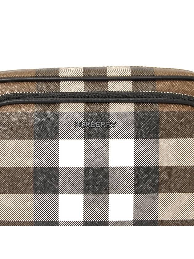 Burberry Men's Check Logo Messenger Cross Bag Brown