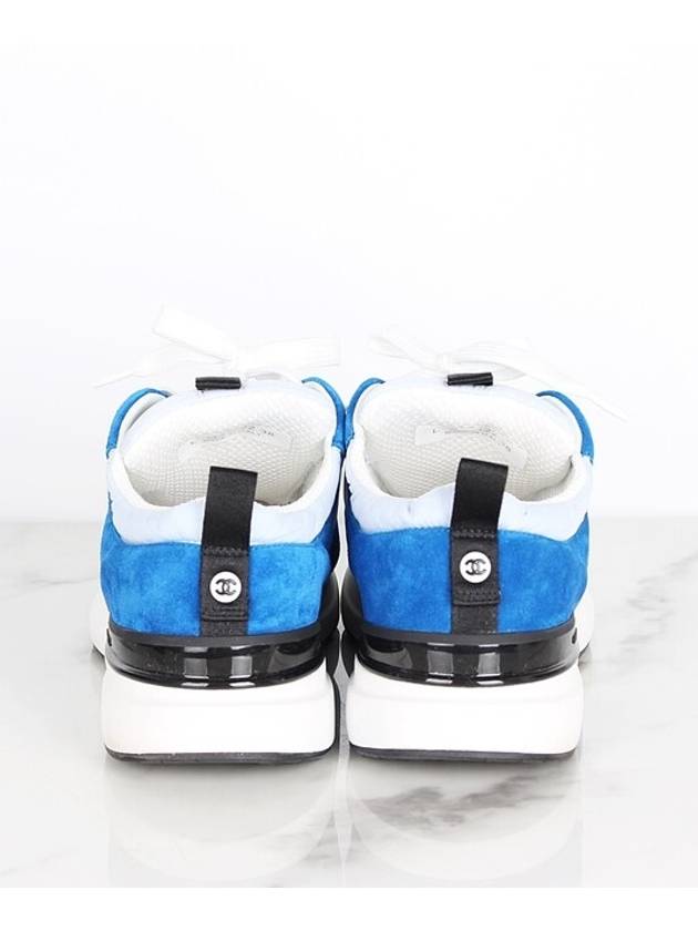 CC logo knit nylon suede sneakers 38 250 Chanel