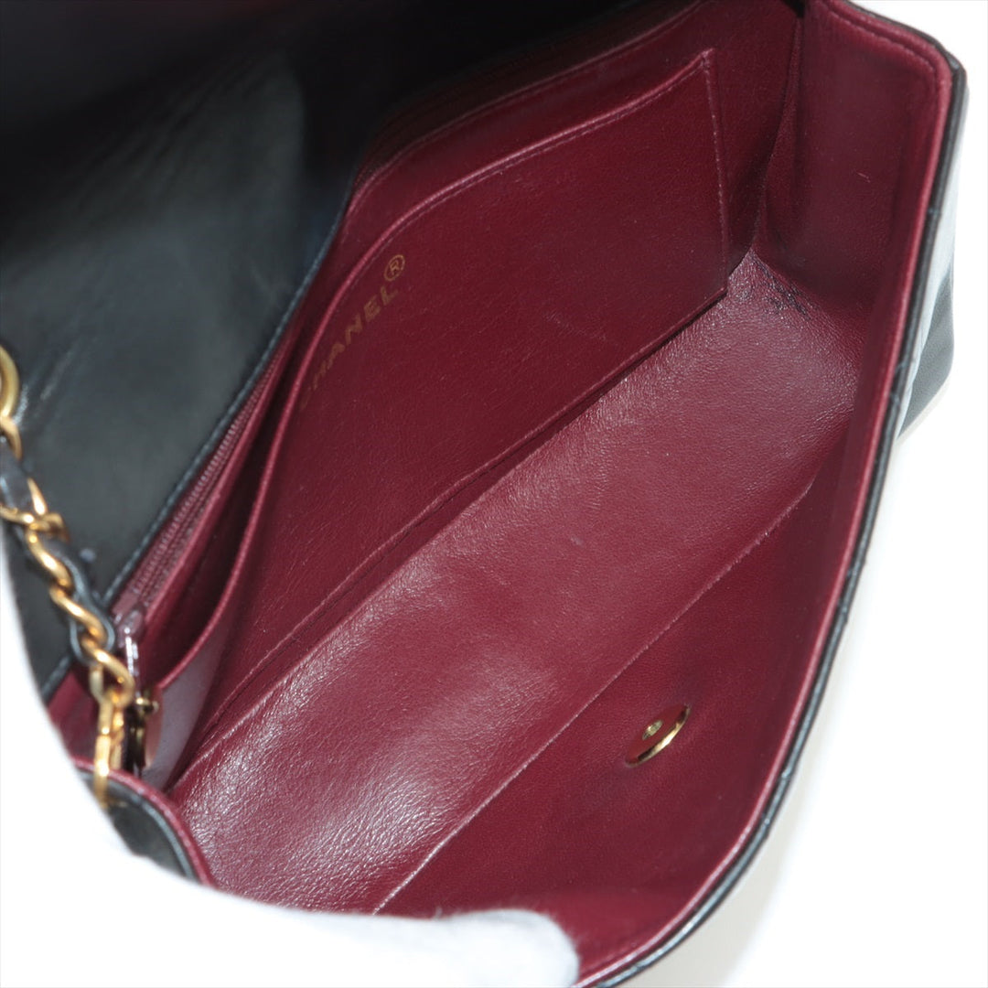 Top Quality Chanel Matrasse  Single Flap Single Chain Bag Diamond Flap Black Gold  3rd